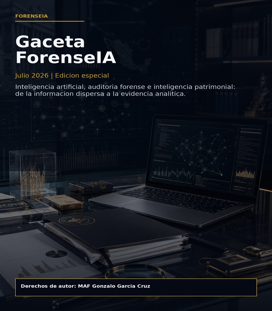 Portada editorial de la Gaceta ForenseIA
